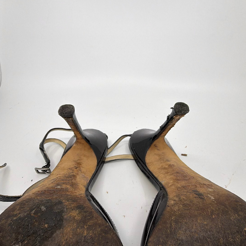 Jimmy Choo Black Patent Leather Slingback Sandal 38 - Picture 8 of 8